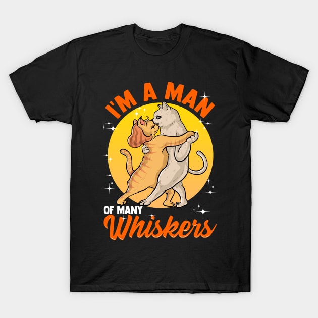 Ballroom Dance Cat I'm a Man Of Many Whiskers T-Shirt by Ramadangonim